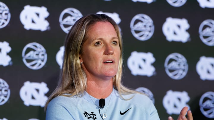 Head coach Courtney Banghart at the 2025 ACC Tipoff Head coach Courtney Banghart at the 2025 ACC Tipoff