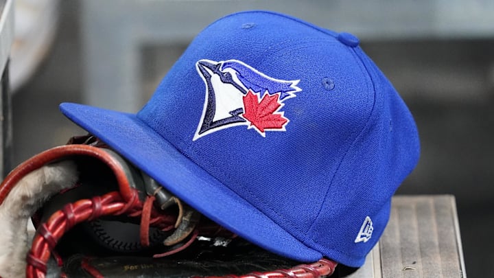 Toronto Blue Jays hat and glove