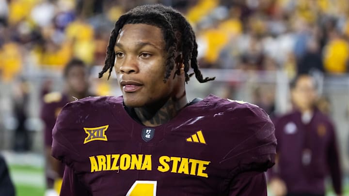 Nov 28, 2025; Tempe, Arizona, USA; Arizona State Sun Devils defensive back Myles Rowser (4) against the Arizona Wildcats during the 99th Territorial Cup at Mountain America Stadium. Mandatory Credit: Mark J. Rebilas-Imagn Images Nov 28, 2025; Tempe, Arizona, USA; Arizona State Sun Devils defensive back Myles Rowser (4) against the Arizona Wildcats during the 99th Territorial Cup at Mountain America Stadium. Mandatory Credit: Mark J. Rebilas-Imagn Images