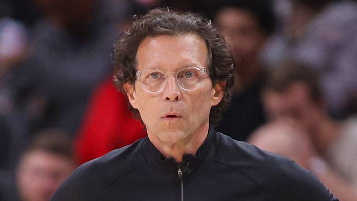 Atlanta Hawks head coach Quin Snyder against the New York Knicks at State Farm Arena on April 30, 2026. Atlanta Hawks head coach Quin Snyder against the New York Knicks at State Farm Arena on April 30, 2026.