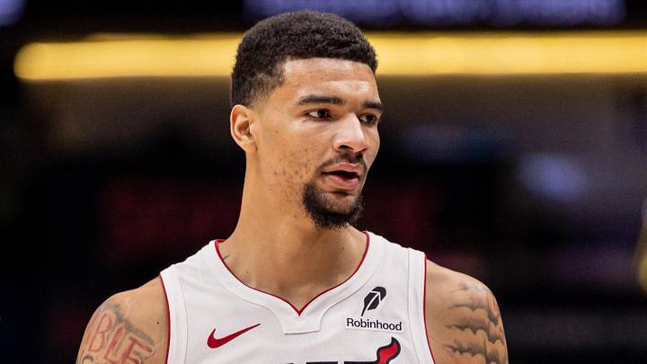 Miami Heat center Kel'el Ware (7) looks on against the New Orleans Pelicans during the first half at Smoothie King Center on February 11, 2026. Miami Heat center Kel'el Ware (7) looks on against the New Orleans Pelicans during the first half at Smoothie King Center on February 11, 2026.