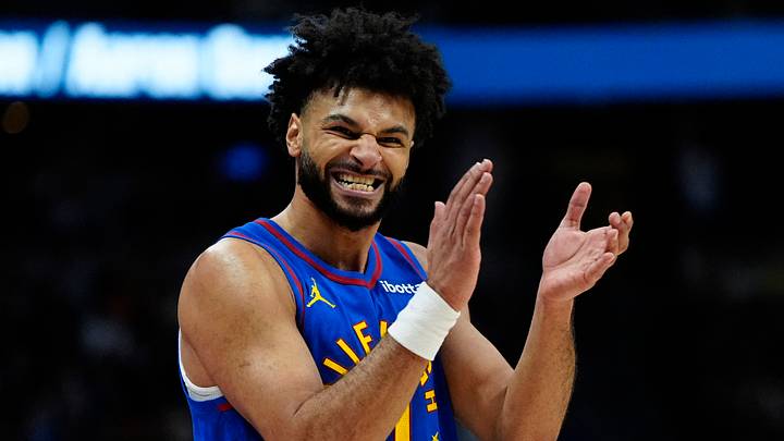 Jan 23, 2025; Denver, Colorado, USA; Denver Nuggets guard Jamal Murray (27) reacts in the second quarter against the Sacramento Kings at Ball Arena. Mandatory Credit: Ron Chenoy-Imagn Images Jan 23, 2025; Denver, Colorado, USA; Denver Nuggets guard Jamal Murray (27) reacts in the second quarter against the Sacramento Kings at Ball Arena. Mandatory Credit: Ron Chenoy-Imagn Images