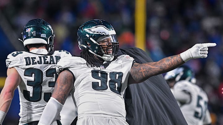 The Philadelphia Eagles defense faces the Washington Commanders in Week 18.