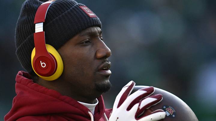 Jan 4, 2026; Philadelphia, Pennsylvania, USA; Washington Commanders wide receiver Deebo Samuel (1) during warmups against the Philadelphia Eagles at Lincoln Financial Field. Mandatory Credit: Eric Hartline-Imagn Images Jan 4, 2026; Philadelphia, Pennsylvania, USA; Washington Commanders wide receiver Deebo Samuel (1) during warmups against the Philadelphia Eagles at Lincoln Financial Field. Mandatory Credit: Eric Hartline-Imagn Images