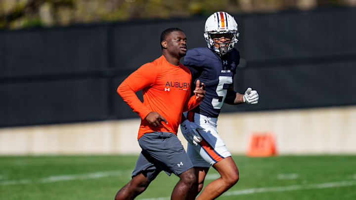 Auburn wide receivers coach Marcus Davis has one of the most talented rooms in the country.