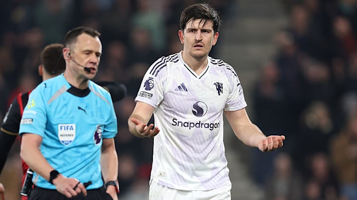 Harry Maguire was sent off in his last Man Utd appearance.