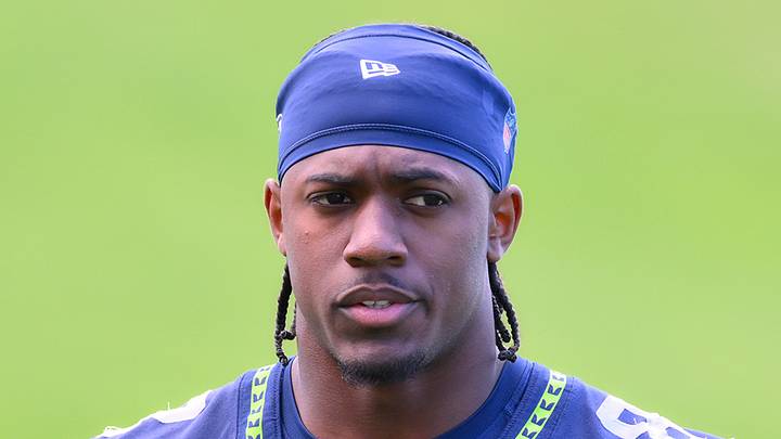 Seattle Seahawks running back Jadarian Price watches practice