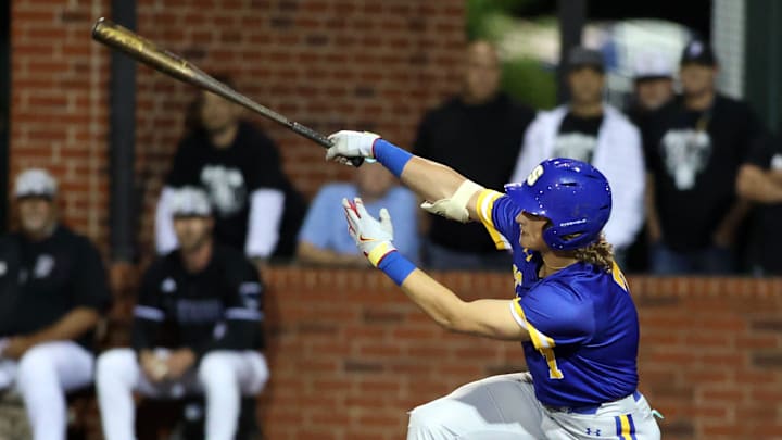 Ethan Holliday hits a three run home run during the Class 6A State Baseball Tournament as Choctaw plays Stillwater on May 9, 2024; Norman, OK, [USA]; at Norman North HS. 
