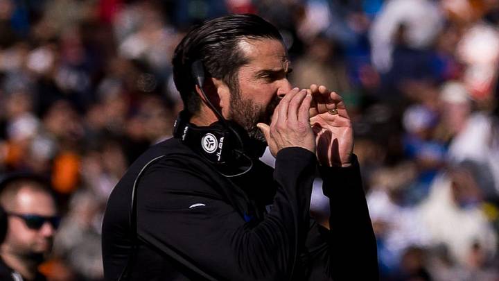 Manny Diaz, head football coach at Duke, shouts during the Tony the Tiger Sun Bowl against Arizona State at Sun Bowl Stadium in El Paso, Texas, on Wednesday, Dec. 31, 2025. Manny Diaz, head football coach at Duke, shouts during the Tony the Tiger Sun Bowl against Arizona State at Sun Bowl Stadium in El Paso, Texas, on Wednesday, Dec. 31, 2025.