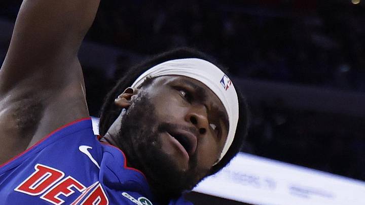 Detroit Pistons forward Isaiah Stewart (28) dunks in the second half against the Cleveland Cavaliers during game five of the second round of the 2026 NBA Playoffs at Little Caesars Arena on May 13, 2026.