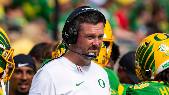 Oregon Ducks Dan Lanning charlie kirk assassination Northwestern Wildcats Dante Moore Noah Whittington injury update guns