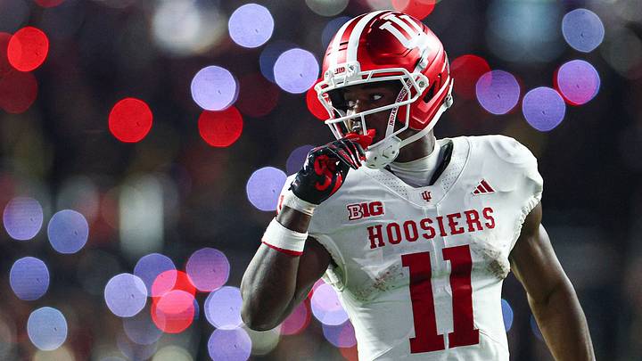 Indiana Hoosiers WR Nick Marsh in action against the Rutgers Scarlet Knights during the second half at SHI Stadium. Indiana Hoosiers WR Nick Marsh in action against the Rutgers Scarlet Knights during the second half at SHI Stadium.
