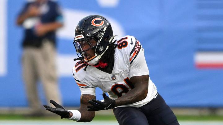 Aug 29, 2026; Nashville, Tennessee, USA; Chicago Bears wide receiver Zavion Thomas (81) makes a catch against the Tennessee Titans during the second quarter at Nissan Stadium. Mandatory Credit: Steve Roberts-Imagn Images Aug 29, 2026; Nashville, Tennessee, USA; Chicago Bears wide receiver Zavion Thomas (81) makes a catch against the Tennessee Titans during the second quarter at Nissan Stadium. Mandatory Credit: Steve Roberts-Imagn Images