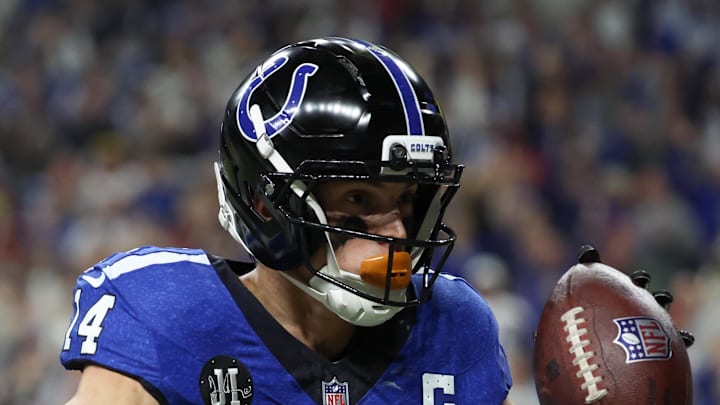 Indianapolis Colts wide receiver Alec Pierce celebrates