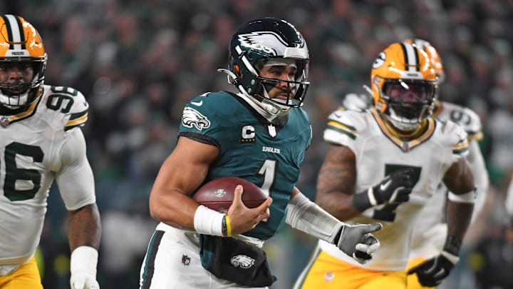 Jalen Hurts and Philadelphia Eagles face the Green Bay Packers on Monday night Football. Jalen Hurts and Philadelphia Eagles face the Green Bay Packers on Monday night Football.