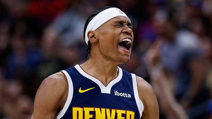 Mar 25, 2026; Denver, Colorado, USA; Denver Nuggets guard Peyton Watson (8) reacts after a play in the fourth quarter against the Dallas Mavericks at Ball Arena. Mandatory Credit: Isaiah J. Downing-Imagn Images Mar 25, 2026; Denver, Colorado, USA; Denver Nuggets guard Peyton Watson (8) reacts after a play in the fourth quarter against the Dallas Mavericks at Ball Arena. Mandatory Credit: Isaiah J. Downing-Imagn Images
