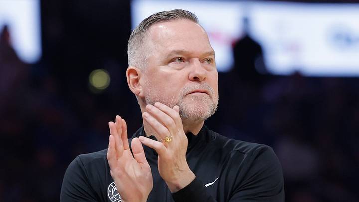Mar 9, 2025; Oklahoma City, Oklahoma, USA; Denver Nuggets head coach Michael Malone watches his team play against the Oklahoma City Thunder during the first quarter at Paycom Center. Mandatory Credit: Alonzo Adams-Imagn Images Mar 9, 2025; Oklahoma City, Oklahoma, USA; Denver Nuggets head coach Michael Malone watches his team play against the Oklahoma City Thunder during the first quarter at Paycom Center. Mandatory Credit: Alonzo Adams-Imagn Images