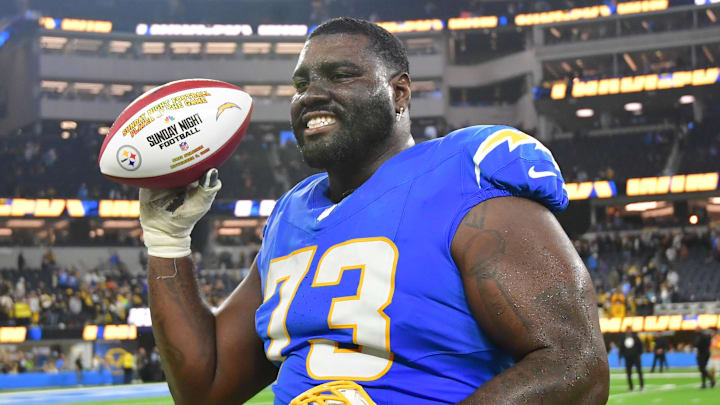 Los Angeles Chargers guard Mekhi Becton