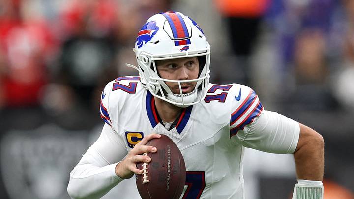 Oct 18, 2026; Paradise, Nevada, USA; Buffalo Bills quarterback Josh Allen (17) looks to throw in the first quarter against the Las Vegas Raiders at Allegiant Stadium. Mandatory Credit: David Brytus-Imagn Images Oct 18, 2026; Paradise, Nevada, USA; Buffalo Bills quarterback Josh Allen (17) looks to throw in the first quarter against the Las Vegas Raiders at Allegiant Stadium. Mandatory Credit: David Brytus-Imagn Images