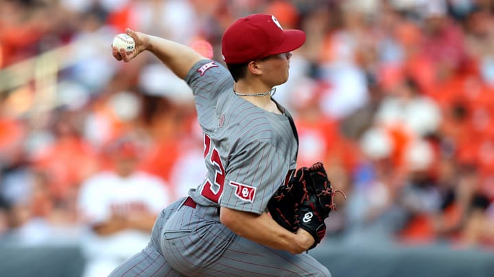 Oklahoma pitcher Braden Davis Oklahoma pitcher Braden Davis