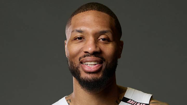 Portland Trail Blazers guard Damian Lillard during media day. Portland Trail Blazers guard Damian Lillard during media day.