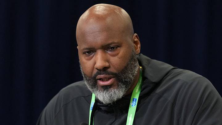 Feb 24, 2026; Indianapolis, IN, USA; Detroit Lions general manager Brad Holmes speaks at the NFL Scouting Combine at the Indiana Convention Center. Mandatory Credit: Kirby Lee-Imagn Images Feb 24, 2026; Indianapolis, IN, USA; Detroit Lions general manager Brad Holmes speaks at the NFL Scouting Combine at the Indiana Convention Center. Mandatory Credit: Kirby Lee-Imagn Images
