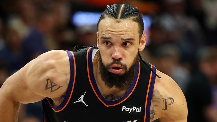 Apr 27, 2026; Phoenix, Arizona, USA; Phoenix Suns forward Dillon Brooks (3) against the Oklahoma City Thunder during game four of the first round of the 2026 NBA Playoffs at Mortgage Matchup Center. Mandatory Credit: Mark J. Rebilas-Imagn Images Apr 27, 2026; Phoenix, Arizona, USA; Phoenix Suns forward Dillon Brooks (3) against the Oklahoma City Thunder during game four of the first round of the 2026 NBA Playoffs at Mortgage Matchup Center. Mandatory Credit: Mark J. Rebilas-Imagn Images