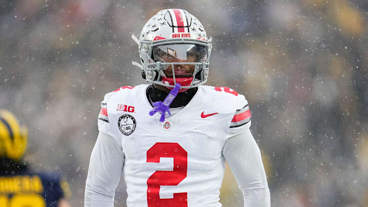 Ohio State Buckeyes defensive back Caleb Downs Ohio State Buckeyes defensive back Caleb Downs