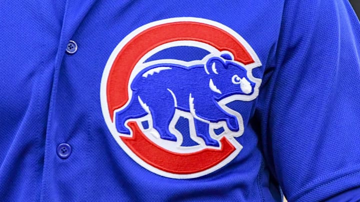 Chicago Cubs logo on jersey