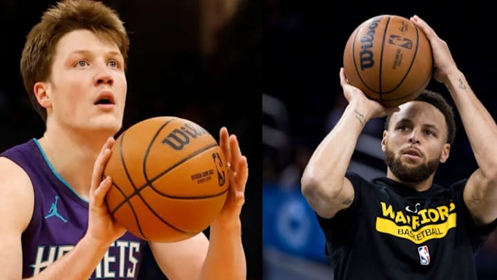 Kon Kneuppel (left) and Steph Curry (right)