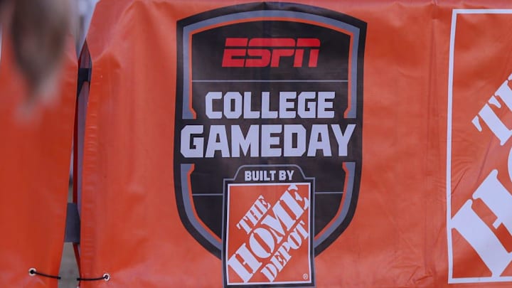 Signage is seen during College GameDay