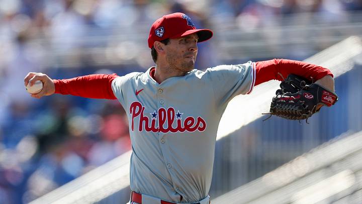 Mar 4, 2024; Dunedin, Florida, USA; Philadelphia Phillies pitcher Griff McGarry (71) throws a pitch against the Toronto Blue Jays in the fifth inning at TD Ballpark. Mandatory Credit: Nathan Ray Seebeck-USA TODAY Sports Mar 4, 2024; Dunedin, Florida, USA; Philadelphia Phillies pitcher Griff McGarry (71) throws a pitch against the Toronto Blue Jays in the fifth inning at TD Ballpark. Mandatory Credit: Nathan Ray Seebeck-USA TODAY Sports