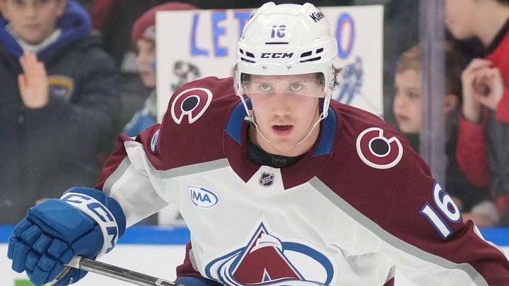 Jan 25, 2026; Toronto, Ontario, CAN; Colorado Avalanche forward Taylor Makar (16) during warm up before a game against the Toronto Maple Leafs at Scotiabank Arena. Mandatory Credit: John E. Sokolowski-Imagn Images Jan 25, 2026; Toronto, Ontario, CAN; Colorado Avalanche forward Taylor Makar (16) during warm up before a game against the Toronto Maple Leafs at Scotiabank Arena. Mandatory Credit: John E. Sokolowski-Imagn Images