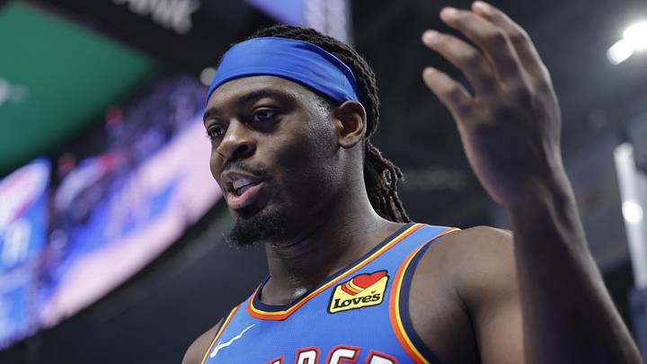 Oklahoma City Thunder guard Luguentz Dort Oklahoma City Thunder guard Luguentz Dort