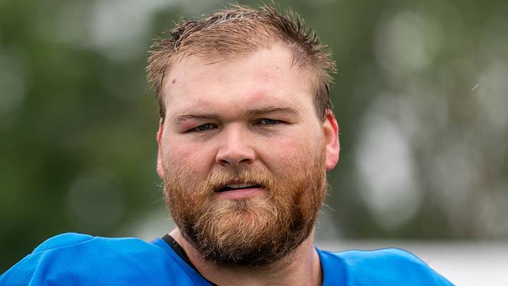 Detroit Lions center Cade Mays (64). Detroit Lions center Cade Mays (64).