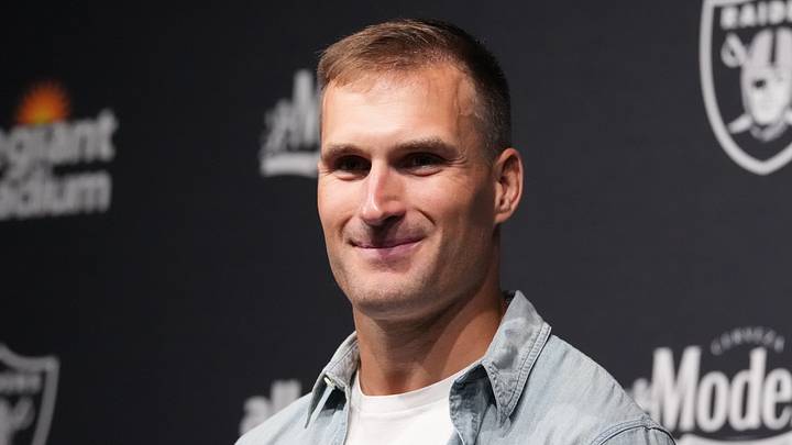 Sep 13, 2026; Paradise, Nevada, USA; Las Vegas Raiders quarterback Kirk Cousins (8) speaks with media after the game against the Miami Dolphins at Allegiant Stadium. Mandatory Credit: Kirby Lee-Imagn Images Sep 13, 2026; Paradise, Nevada, USA; Las Vegas Raiders quarterback Kirk Cousins (8) speaks with media after the game against the Miami Dolphins at Allegiant Stadium. Mandatory Credit: Kirby Lee-Imagn Images
