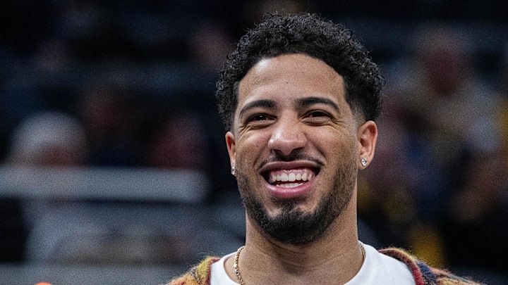 Indiana Pacers guard Tyrese Haliburton in the second half against the Denver Nuggets.