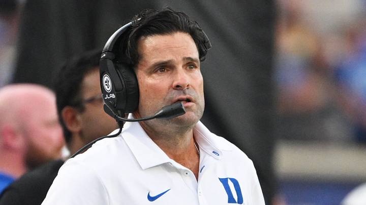 Sep 5, 2026; Durham, North Carolina, USA; Duke Blue Devils head coach Manny Diaz looks on during the second half against the Tulane Green Wave at Wallace Wade Stadium. Mandatory Credit: Zachary Taft-Imagn Images Sep 5, 2026; Durham, North Carolina, USA; Duke Blue Devils head coach Manny Diaz looks on during the second half against the Tulane Green Wave at Wallace Wade Stadium. Mandatory Credit: Zachary Taft-Imagn Images