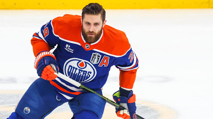 Jun 14, 2025; Edmonton, Alberta, CAN; Edmonton Oilers center Leon Draisaitl (29) skates during the warmup period against the Florida Panthers in game five of the 2025 Stanley Cup Final at Rogers Place. Mandatory Credit: Sergei Belski-Imagn Images Jun 14, 2025; Edmonton, Alberta, CAN; Edmonton Oilers center Leon Draisaitl (29) skates during the warmup period against the Florida Panthers in game five of the 2025 Stanley Cup Final at Rogers Place. Mandatory Credit: Sergei Belski-Imagn Images
