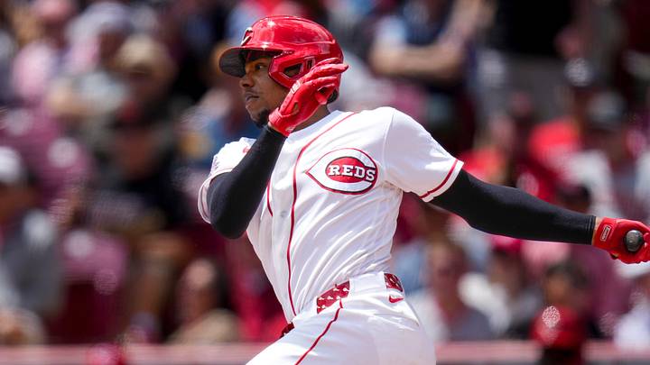 Cincinnati Reds third baseman Ke'bryan Hayes (3) runs 