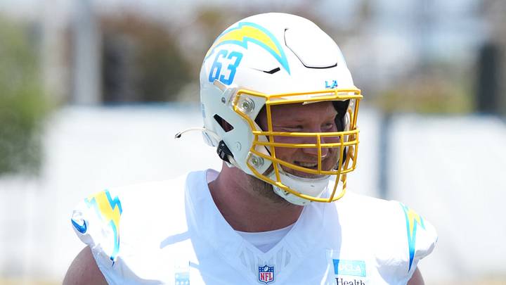 Jun 17, 2026; El Segundo, CA, USA; Los Angeles Chargers center Tyler Biadasz (63) during minicamp at The Bolt. Mandatory Credit: Kirby Lee-Imagn Images Jun 17, 2026; El Segundo, CA, USA; Los Angeles Chargers center Tyler Biadasz (63) during minicamp at The Bolt. Mandatory Credit: Kirby Lee-Imagn Images