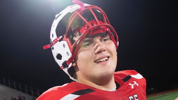 Cumberland Valley lineman Tyler Merrill (71)