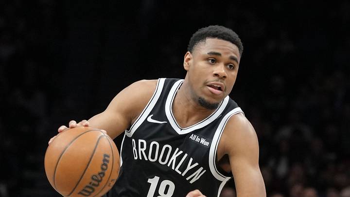 Brooklyn Nets guard Malachi Smith dribbles the ball against Indiana Pacers forward Jarace Walker. Brooklyn Nets guard Malachi Smith dribbles the ball against Indiana Pacers forward Jarace Walker.