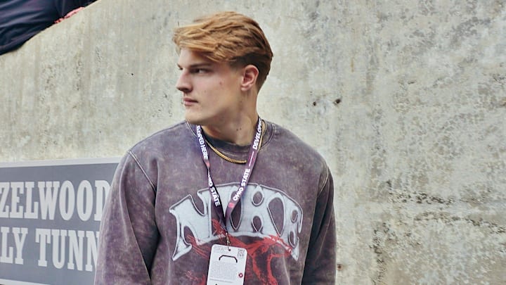 Harrisburg offensive lineman Kevin Brown attends the Ohio State football game against Penn State at Ohio Stadium on Nov. 1, 2025. Harrisburg offensive lineman Kevin Brown attends the Ohio State football game against Penn State at Ohio Stadium on Nov. 1, 2025.