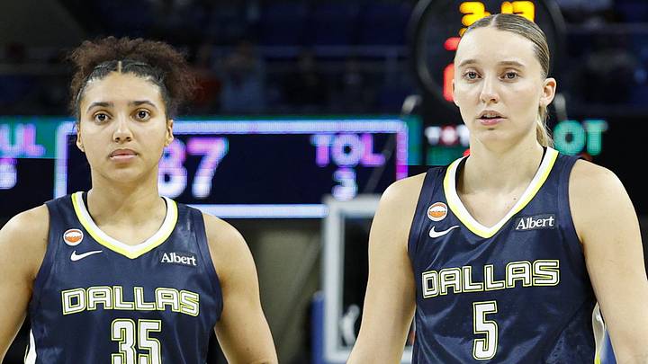 Dallas Wings guards Paige Bueckers and Azzi Fudd