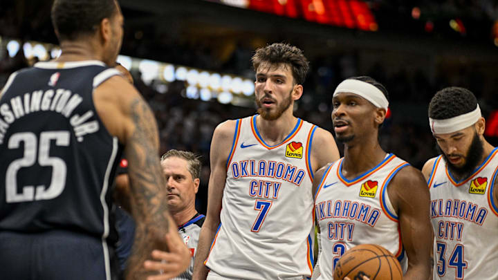 May 13, 2024; Dallas, Texas, USA; Dallas Mavericks forward P.J. Washington (25) yells at Oklahoma
