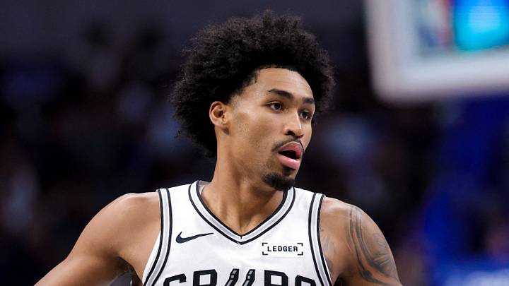 Oct 24, 2026; Dallas, Texas, USA;  San Antonio Spurs guard Dylan Harper (2) drives to the basket during the second quarter against the Dallas Mavericks at American Airlines Center. Mandatory Credit: Kevin Jairaj-Imagn Images
