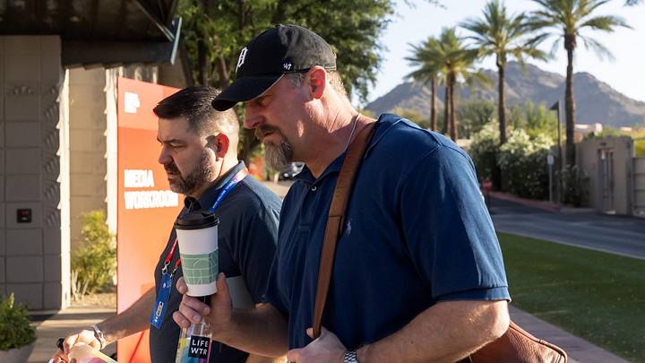 Detroit Lions head coach Dan Campbell arrives for the 2026 NFL Annual League Meeting in Arizona Detroit Lions head coach Dan Campbell arrives for the 2026 NFL Annual League Meeting in Arizona