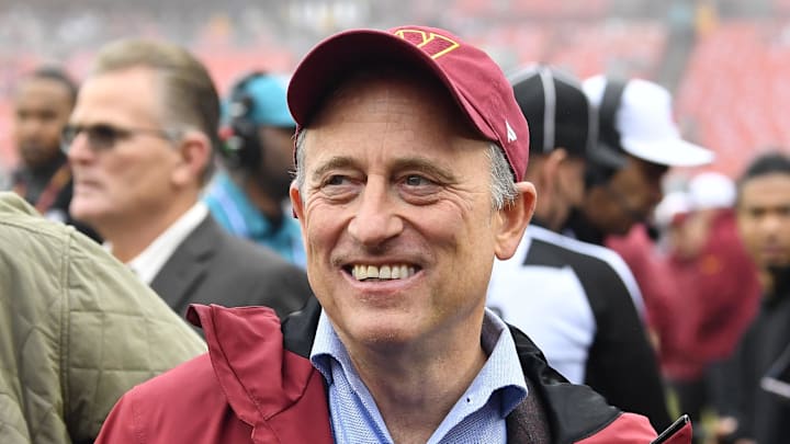 Dec 3, 2023; Landover, Maryland, USA; Washington Commanders owner Josh Harris before the game against the Miami Dolphins at FedExField. Mandatory Credit: Brad Mills-Imagn Images