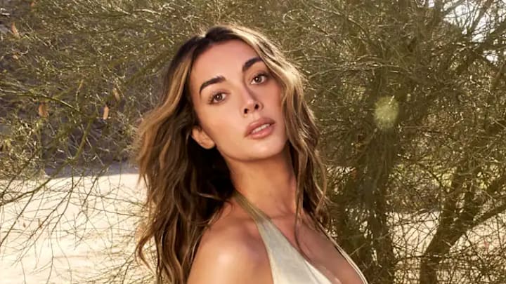 Brianna LaPaglia was photographed by Katherine Goguen at The Austin Estate. Swimsuit by Isa Boulder. 